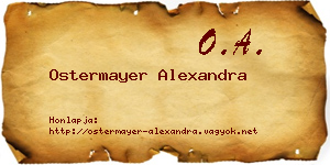 Ostermayer Alexandra névjegykártya