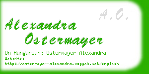 alexandra ostermayer business card